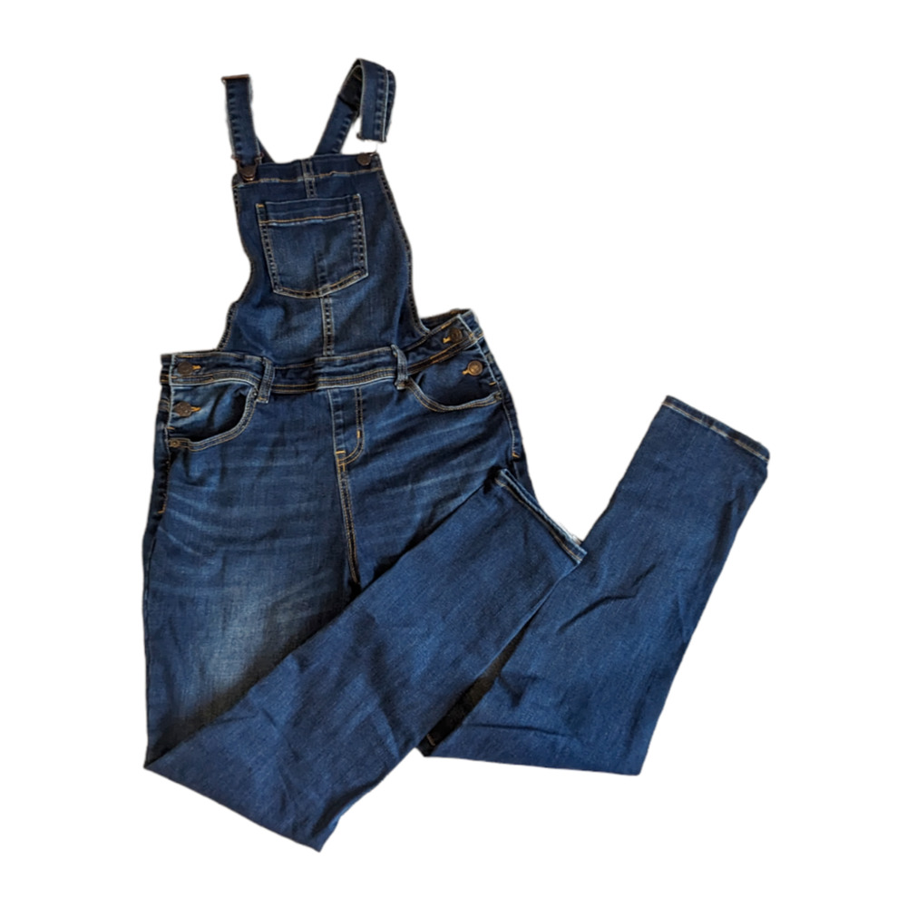 Cat And Jack Bib Overalls Girls Super Stretch Jumper Pants 14/16 Extra Large - Picture 1 of 10